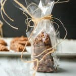Fudge wrapped in cellophane and tied with string