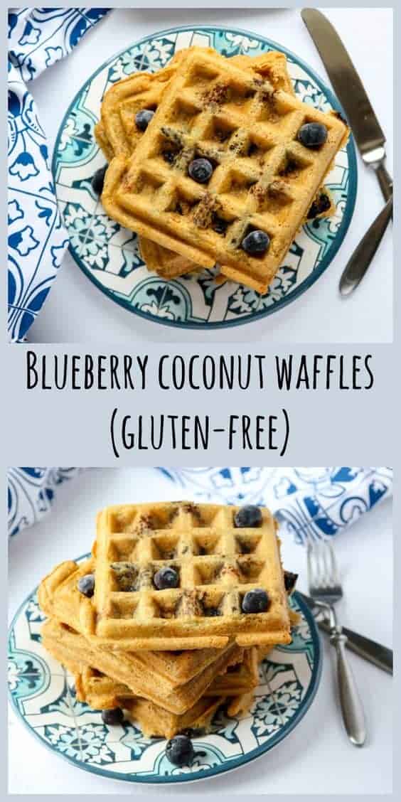 Blueberry Coconut Waffles