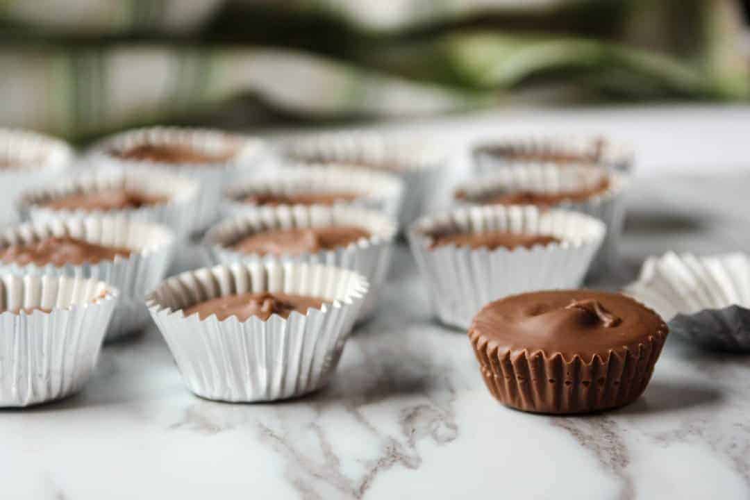 Close up of peanut butter cups
