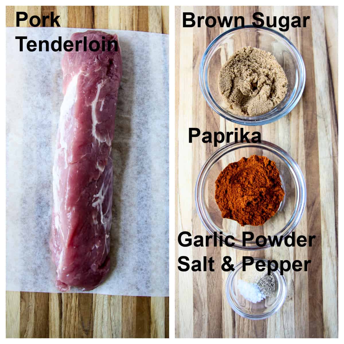 The ingredients for making this recipe.