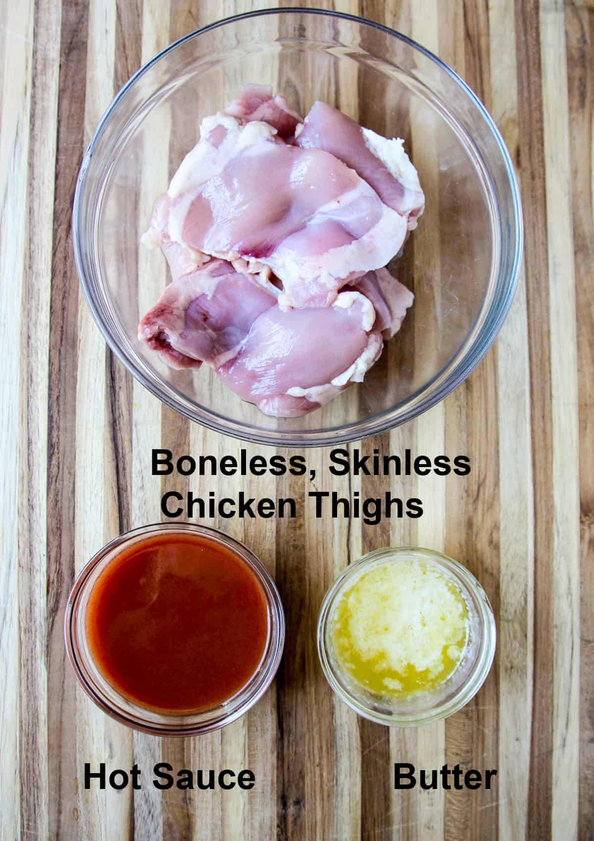 The ingredients needed to make the recipe.