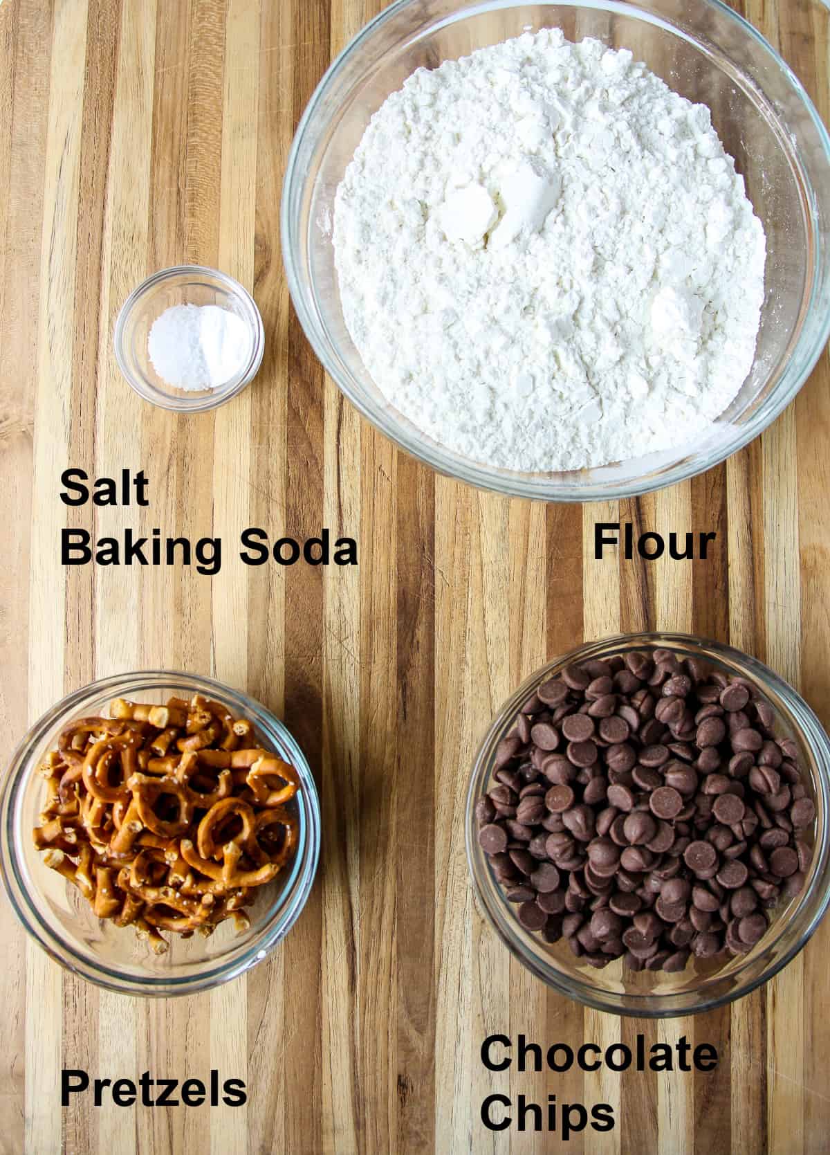 The remainder of the ingredients to make the cookies.