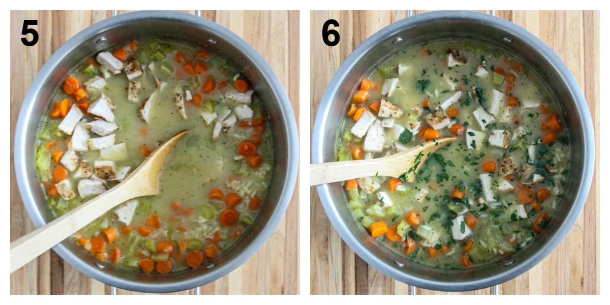 The final two steps of the recipe process.